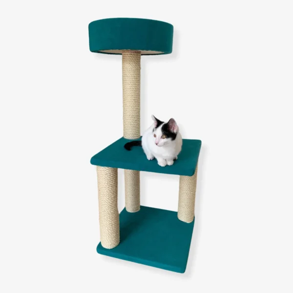 Round bed cat tower